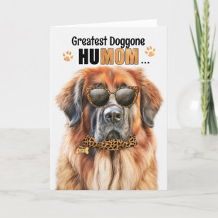Leonberger Hund Best HuMOM Aldrig Mors dag Helgkort