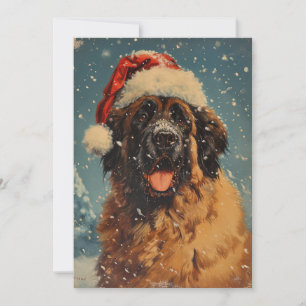 Leonberger hund christmas julkort