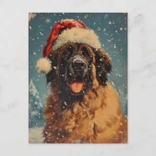 Leonberger hund christmas vykort