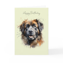 Leonberger hund födelsedagskort #1