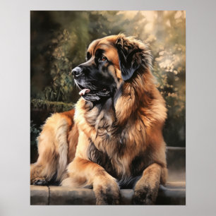 Leonberger Hund Konsttryck Poster