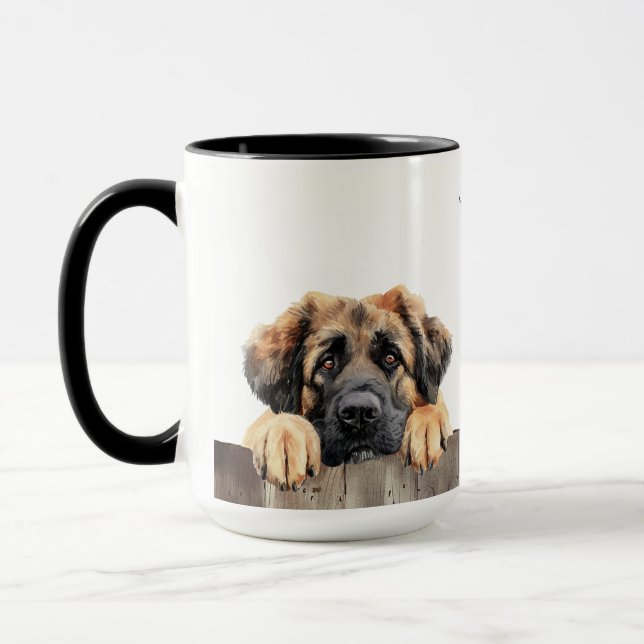 Leonberger Hund Mugg (Vänster)