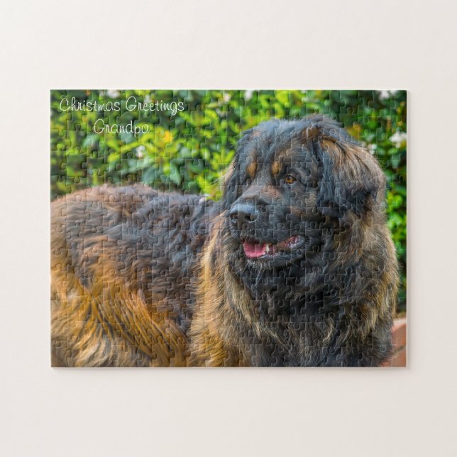 Leonberger Hund. Pussel (Horisontell)