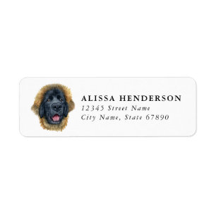 Leonberger Hund Returadressetiketter Returadress Etikett