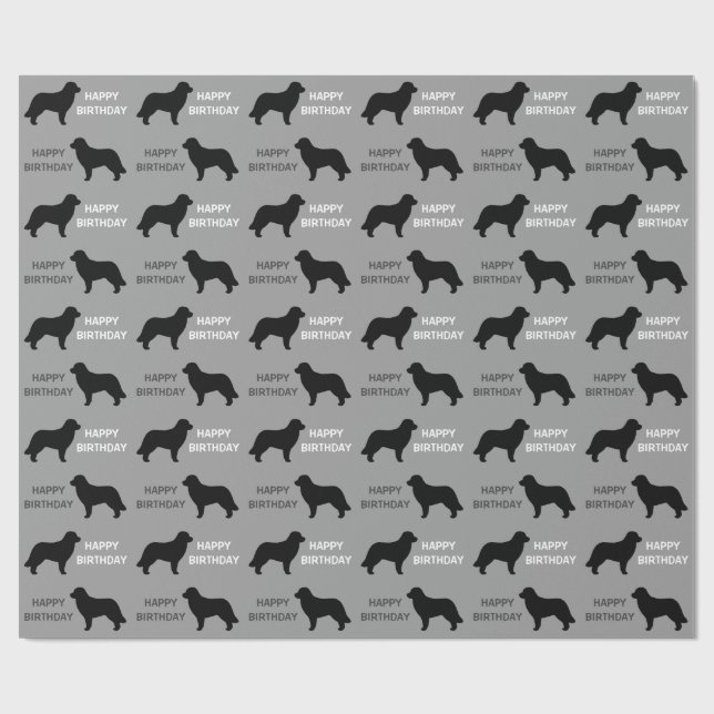 Leonberger Hund Silhuetter Presentpapper (Platt)
