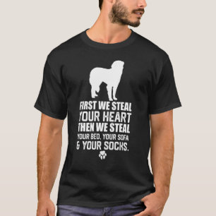 Leonberger hund stjäl ditt hjärta, din bed t shirt