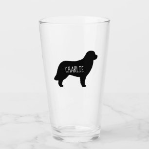 Leonberger hundSilhouette med den beställnings- Glaskopp