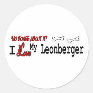 Leonberger (I Kärlek) Sticker Runt Klistermärke