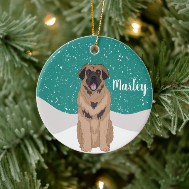 Leonberger jul Ceramic Ornament (Träd)