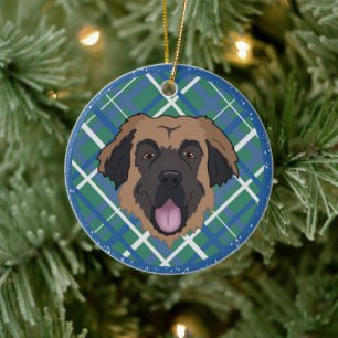 Leonberger jul julgransprydnad keramik
