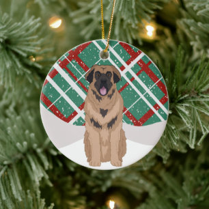 Leonberger jul julgransprydnad keramik
