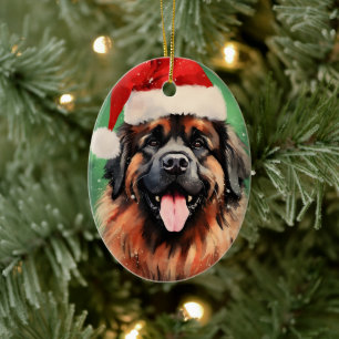 Leonberger Julpenselmålning teckning Julgransprydnad Keramik