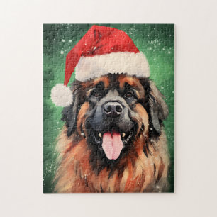 Leonberger Julpenselmålning teckning Pussel