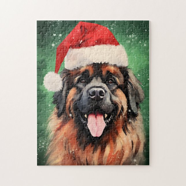 Leonberger Julpenselmålning teckning Pussel (Vertikal)