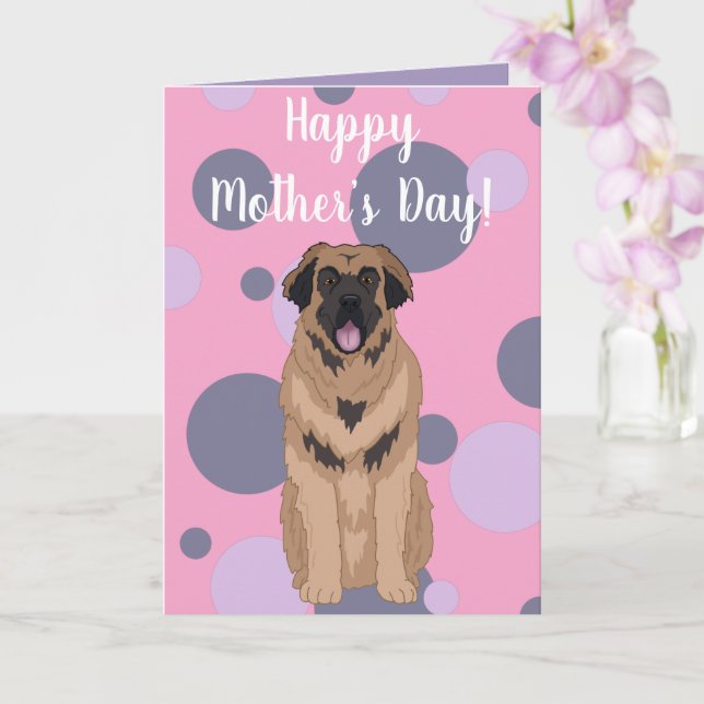 Leonberger-kort för mor-dagen kort (Orkide)