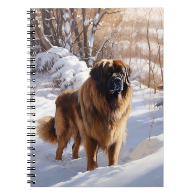 Leonberger Låt det snöa jul Anteckningsbok (Framsidan)
