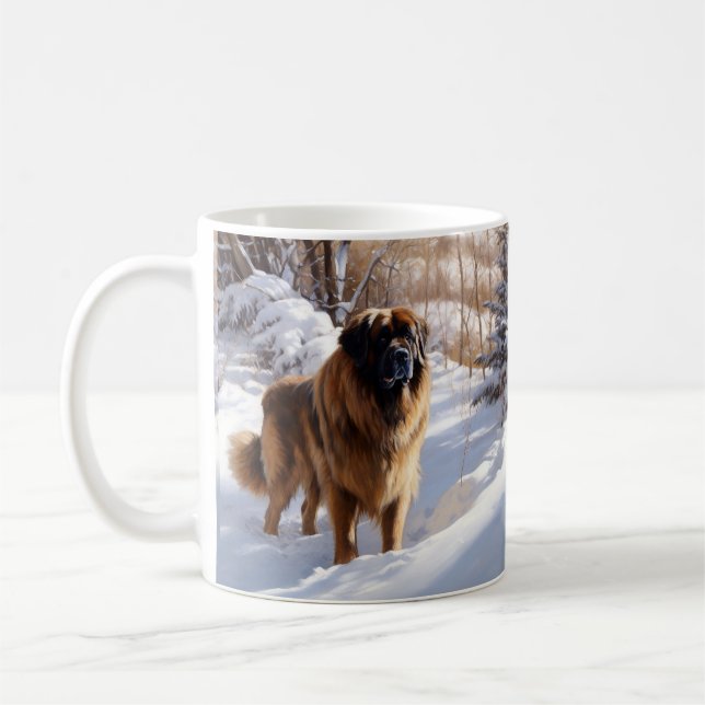 Leonberger Låt det snöa jul Kaffemugg (Vänster)