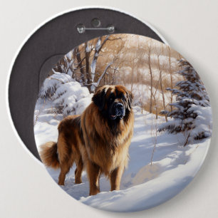 Leonberger Låt det snöa jul Knapp