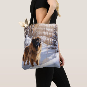 Leonberger Låt det snöa jul Tygkasse