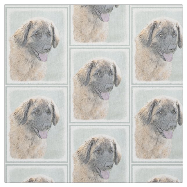 Leonberger-målning - Cute Original Hund Art Tyg (Provkarta)