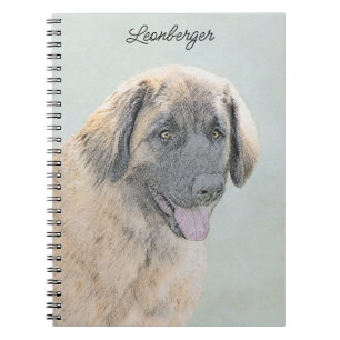 Leonberger Painting - Cute Original Hund Art Anteckningsbok
