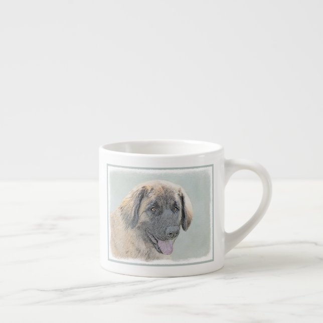 Leonberger Painting - Cute Original Hund Art Espressomugg (Höger)
