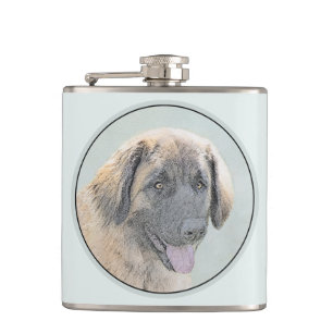 Leonberger Painting - Cute Original Hund Art Fickplunta