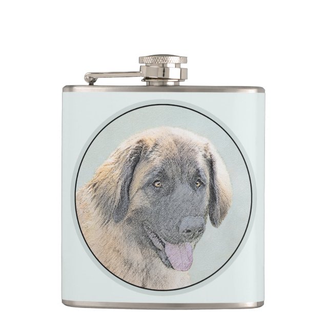 Leonberger Painting - Cute Original Hund Art Fickplunta (Framsidan)