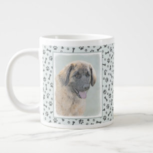 Leonberger Painting - Cute Original Hund Art Jumbo Mugg
