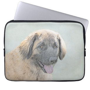 Leonberger Painting - Cute Original Hund Art Laptop Fodral