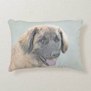 Leonberger Painting - Cute Original Hund Art Prydnadskudde