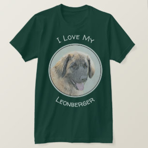 Leonberger Painting - Cute Original Hund Art T Shirt
