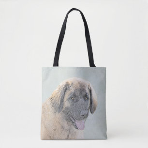 Leonberger Painting - Cute Original Hund Art Tygkasse
