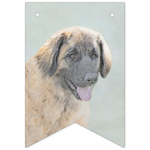 Leonberger Painting - Cute Original Hund Art Vimplar