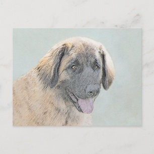 Leonberger Painting - Cute Original Hund Art Vykort