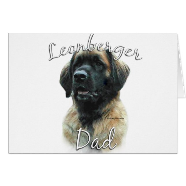 Leonberger Pappa 2 Hälsningskort (Framsidan Horizontal)