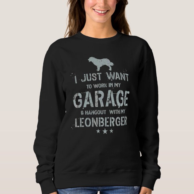 Leonberger Pappa Garage Män Hänger T Shirt (Framsida)
