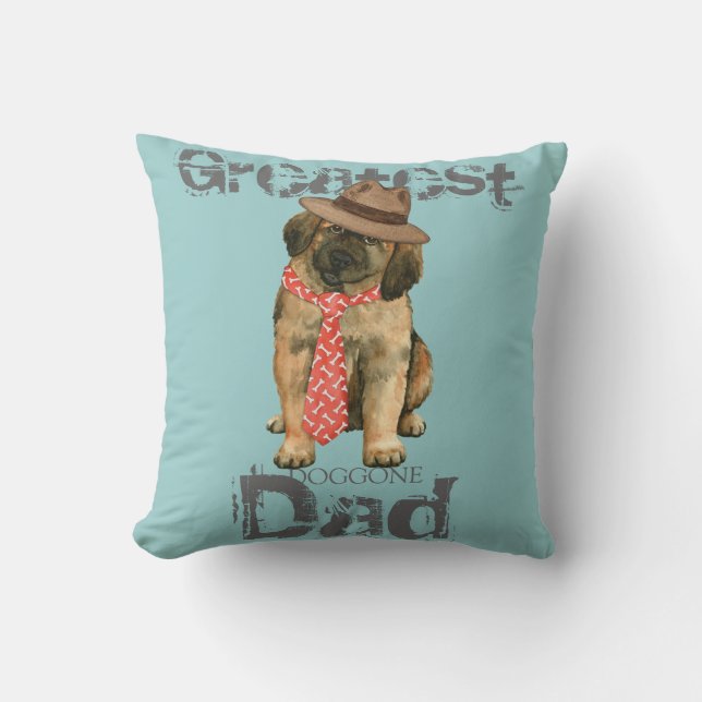 Leonberger Pappa Kudde (Framsida)