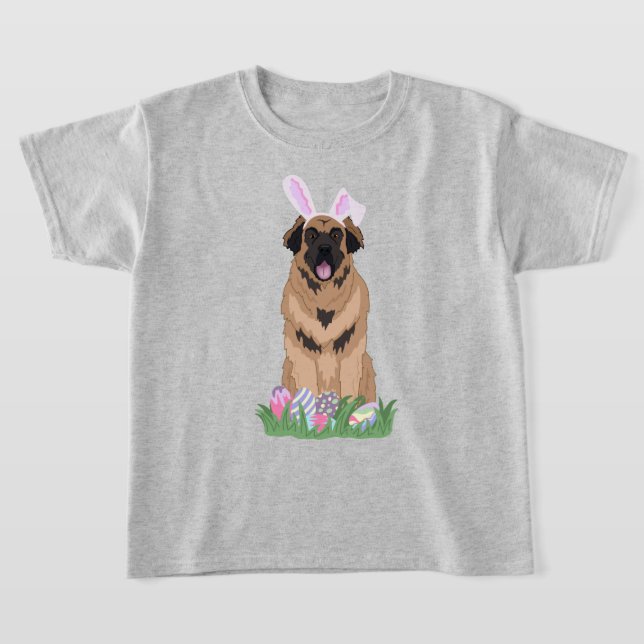 Leonberger Påskhare T Shirt (Laydown)