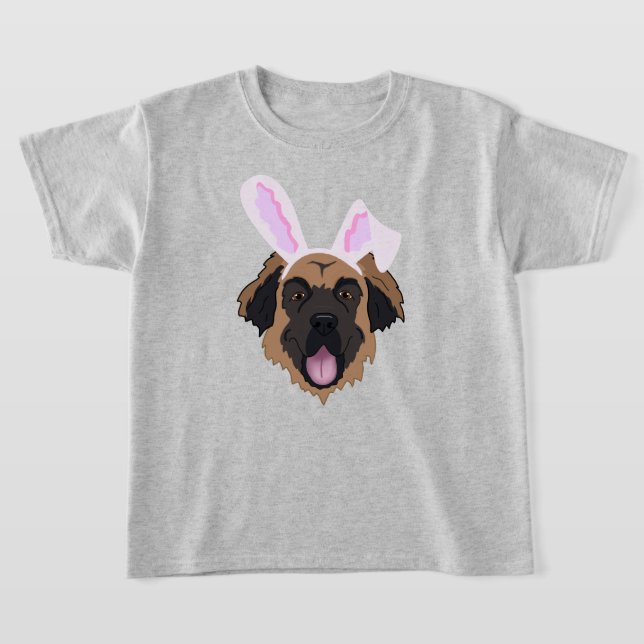 Leonberger Påskhare T Shirt (Laydown)