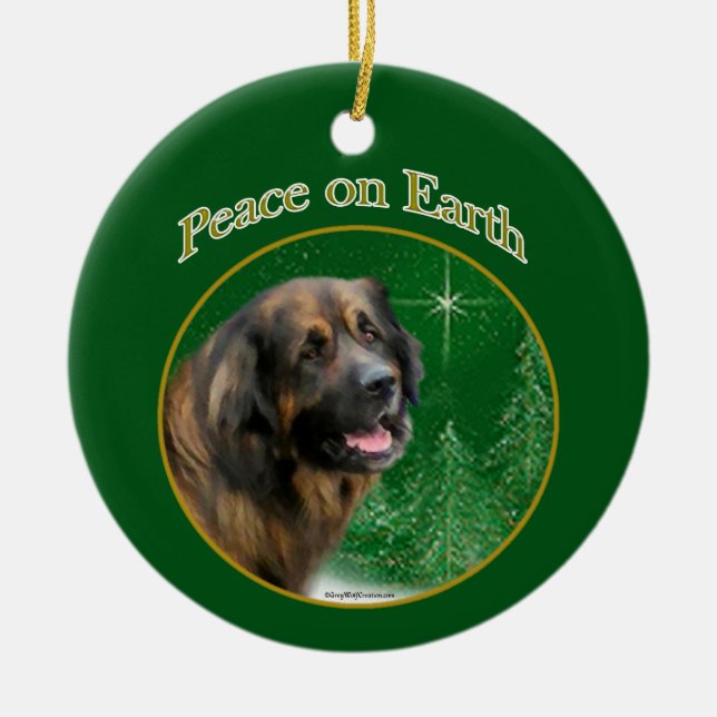 Leonberger Peace Julgransprydnad Keramik (Framsidan)