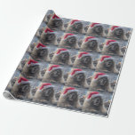 Leonberger Santa Presentpapper<br><div class="desc">förtjusande Leonberger Santa som slår in papper</div>