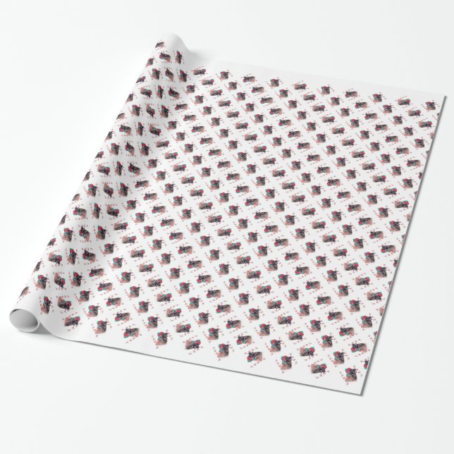 Leonberger Santa Tassar Presentpapper (Utrullad)