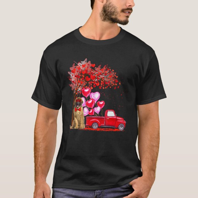 Leonberger Sunglasses Hearts Träd Pickupare Lastbi T Shirt (Framsida)