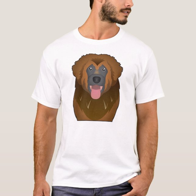 Leonberger-Tecknaden T-shirt (Framsida)