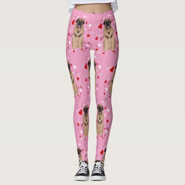 Leonberger Valentines day Leggings (Framsida)