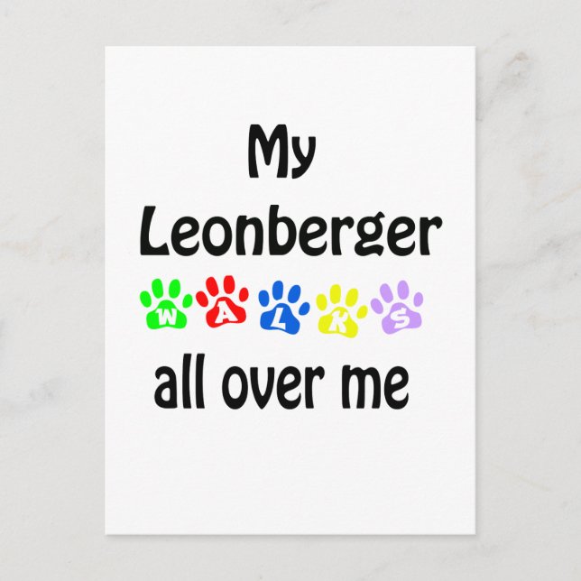 Leonberger Walks Design Vykort (Framsida)