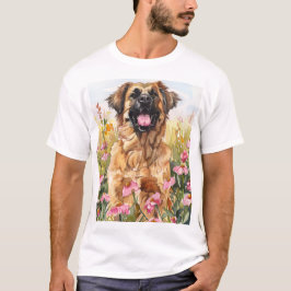 Leonberger Watercolor Herr T-Shirt