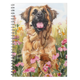 Leonberger Watercolor Journal Anteckningsbok