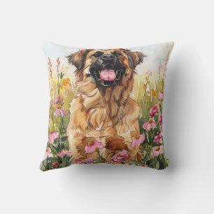 Leonberger Watercolor Kastkudde Kudde